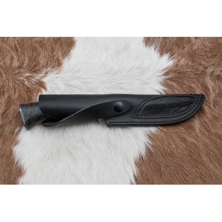 Lovački damask nož 13,8 cm breza/devina kost