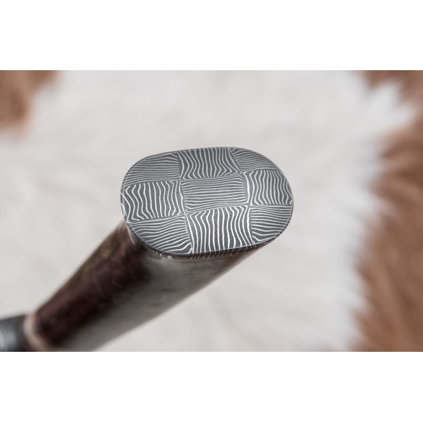 Lovački damask nož 13,8 cm breza/devina kost