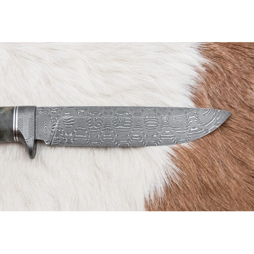 Lovački damask nož 14,5 cm joha/serpentinit
