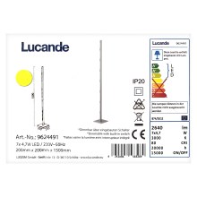 Lucande - LED Prigušiva podna lampa MARGEAU 7xLED/4,7W/230V