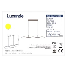 Lucande - LED Prigušivi luster na sajli BRAMA LED/42W/230V