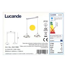 Lucande - LED Prigušivi luster na sajli LYANI 2xLED/9,5W/230V