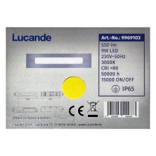 Lucande - LED Vanjska ugradbena svjetiljka RONI LED/9W/230V IP65