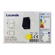 Lucande - LED Vanjska zidna svjetiljka GABRIELA 2xLED/9,5W/230V IP54