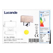 Lucande - LED Zidna lampa VIRVE 1XLED/13,4W/230V + 1xLED/3,4W/230V