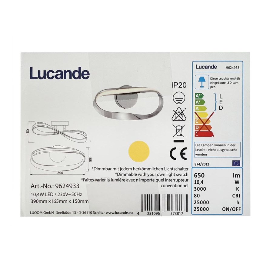 Lucande - LED Zidna svjetiljka XALIA LED/10,4W/230V