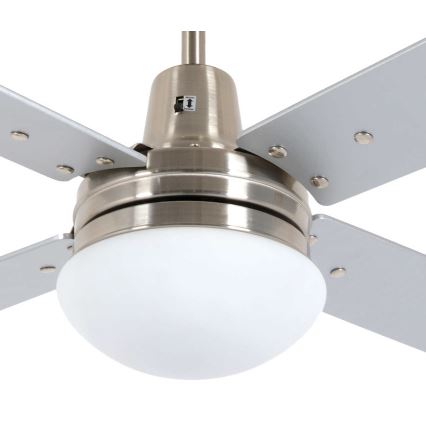 Lucci Air 210334 - Stropni ventilator AIRFUSION QUEST 1xE27/60W/230V drvo/mat krom + daljinski upravljač