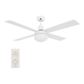 Lucci Air 210339 - Stropni ventilator AIRFUSION QUEST 1xE27/60W/230V bijela/smeđa + daljinski upravljač