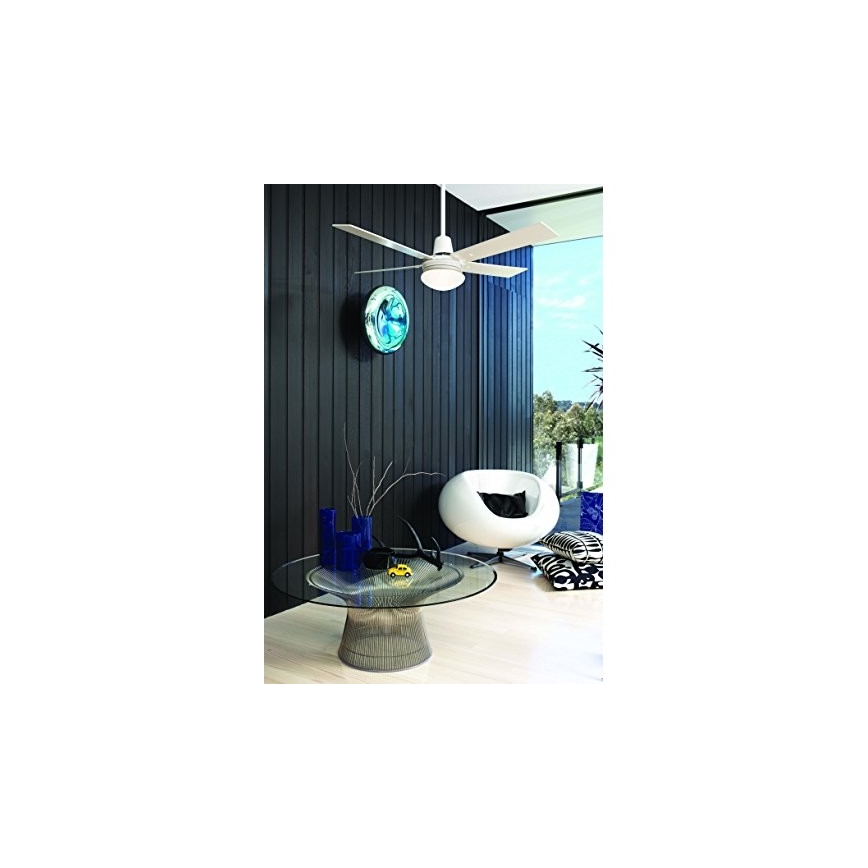 Lucci Air 210339 - Stropni ventilator AIRFUSION QUEST 1xE27/60W/230V bijela/drvo + daljinski upravljač