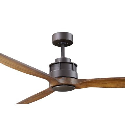 Lucci air 210507 - Stropni ventilator AIRFUSION AKMANI paulovnija/crna + daljinski upravljač