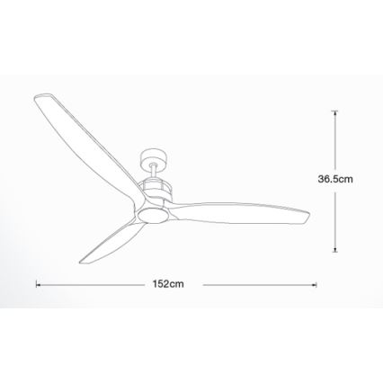 Lucci air 210508 - Stropni ventilator AIRFUSION AKMANI paulovnija/crna + daljinski upravljač