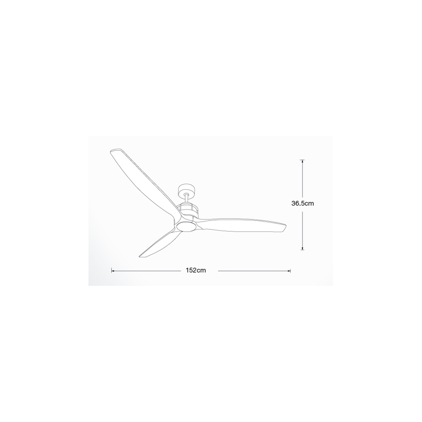 Lucci air 210508 - Stropni ventilator AIRFUSION AKMANI paulovnija/crna + daljinski upravljač
