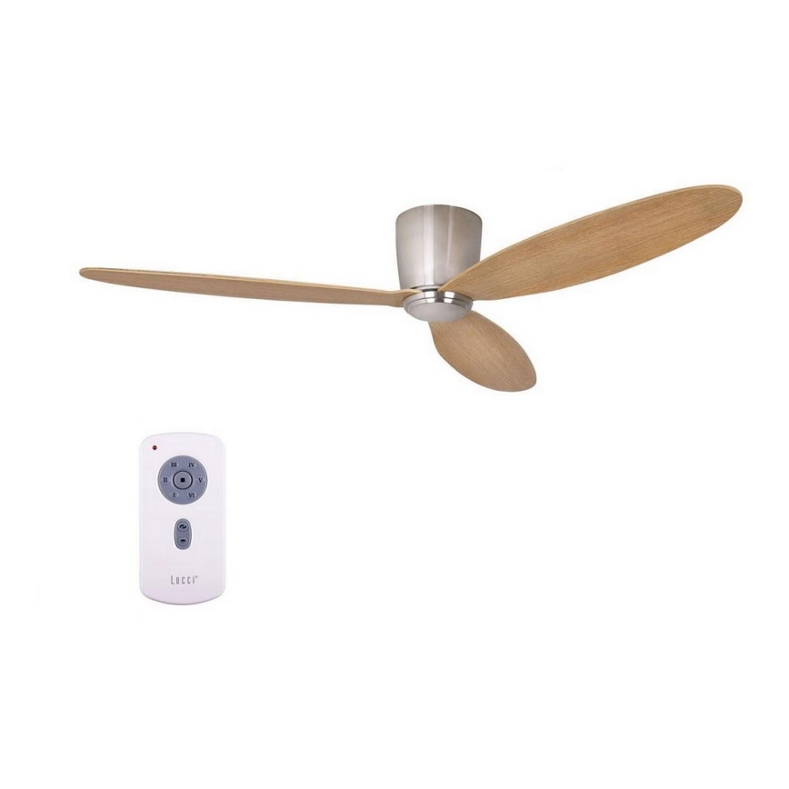 Lucci air 210519 - Stropni ventilator AIRFUSION RADAR sjajni krom/drvo + daljinski upravljač
