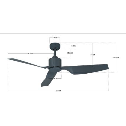 Lucci Air 210527 - Stropni ventilator AIRFUSION CLIMATE II crna + daljinski upravljač