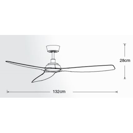 Lucci Air 210651 - Stropni ventilator MOTO crna + daljinski upravljač