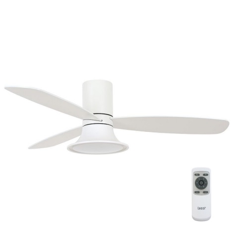 Lucci Air 210661 - LED Prigušivi stropni ventilator FLUSSO 1xGX53/18W/230V drvo/bijela + daljinski upravljač