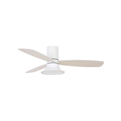 Lucci Air 210661 - LED Prigušivi stropni ventilator FLUSSO 1xGX53/18W/230V drvo/bijela + daljinski upravljač