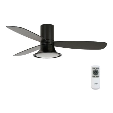 Lucci Air 210662 - LED stropni ventilator s prigušivanjem FLUSSO 1xGX53/18W/230V drvo/crna + daljinski upravljač