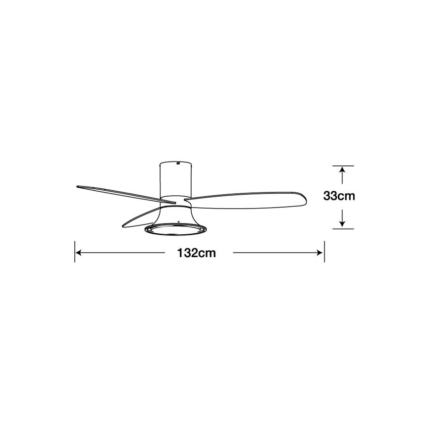 Lucci Air 210663 - LED Prigušivi stropni ventilator FLUSSO 1xGX53/18W/230V smeđa + daljinski upravljač