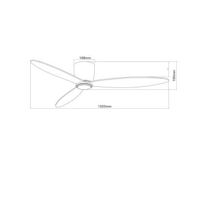 Lucci Air 212870 - Stropni ventilator AIRFUSION RADAR drvo/bijela + daljinski upravljač