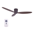 Lucci air 212883 - Stropni ventilator AIRFUSION RADAR drvo/smeđa Ø 132 cm + daljinski upravljač