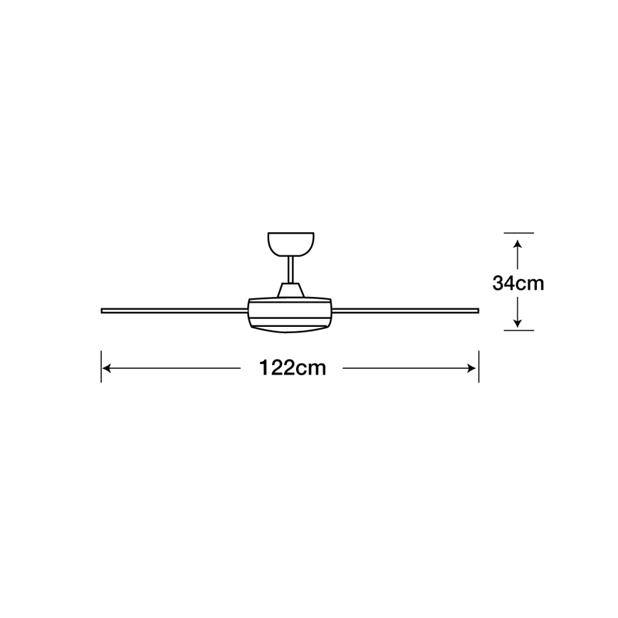 Lucci air 212898 - LED Prigušivi stropni ventilator MOONAH 1xGX53/21W/230V bijela + daljinski upravljač