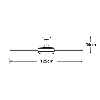 Lucci air 212899 - LED Prigušivi stropni ventilator MOONAH 1xGX53/21W/230V crna + daljinski upravljač