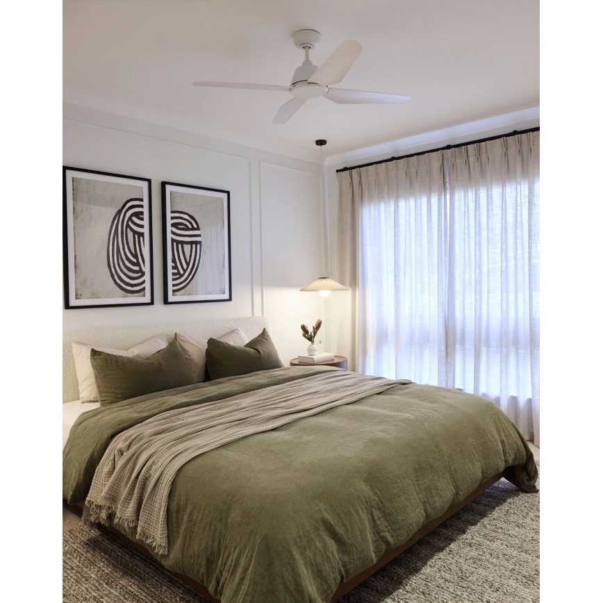 Lucci Air 212991 - Stropni ventilator ARIA Ø 122 cm bijeli + daljinski upravljač