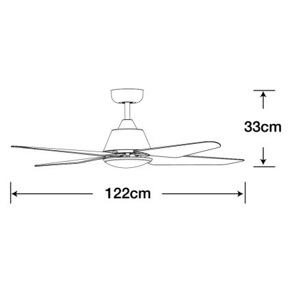 Lucci Air 212998 - LED Stropni ventilator ARIA LED/18W/230V crna + daljinski upravljač