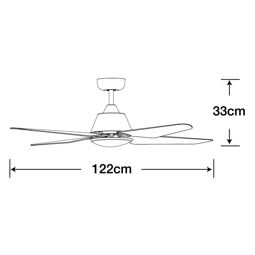 Lucci Air 212998 - LED Stropni ventilator ARIA LED/18W/230V crna + daljinski upravljač