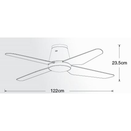 Lucci air 212999 - Stropni ventilator AIRFUSION ARIA bijeli + daljinski upravljač