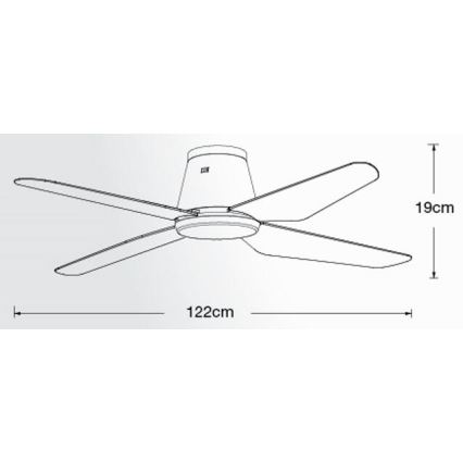 Lucci Air 213002 - LED Stropni ventilator AIRFUSION ARIA LED/18W/230V crna + daljinski upravljač
