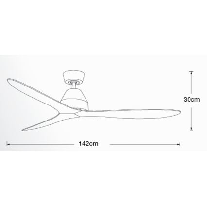 Lucci air 213041 - Stropni ventilator WHITEHAVEN crni + daljinski upravljač