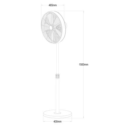Lucci air 213114EU - Podni ventilator BREEZE bijela