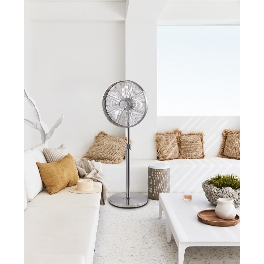 Lucci Air 213117EU - Podni ventilator BREEZE mat krom