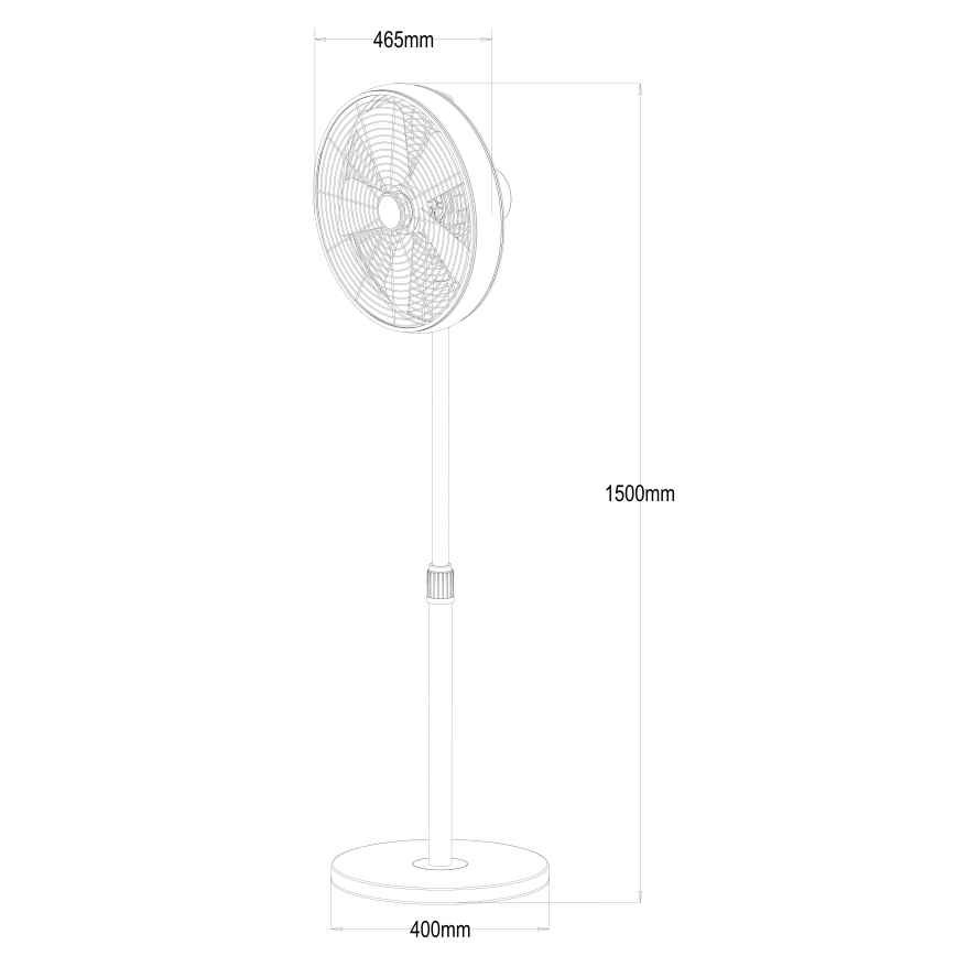 Lucci Air 213117EU - Podni ventilator BREEZE mat krom