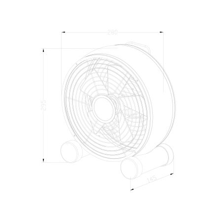 Lucci air 213120 - Stolni ventilator BREEZE, crni, promjer 28 cm
