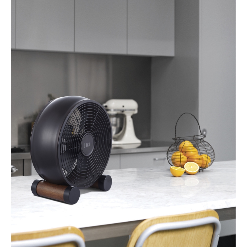 Lucci air 213121 - Stolni ventilator BREEZE, smeđi, promjer 28 cm