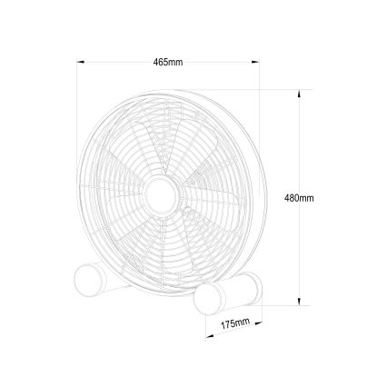 Lucci Air 213122EU - Podni ventilator BREEZE crna