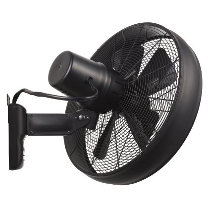 Lucci air 213124 - Zidni ventilator BREEZE 55W/230V crna + daljinski upravljač