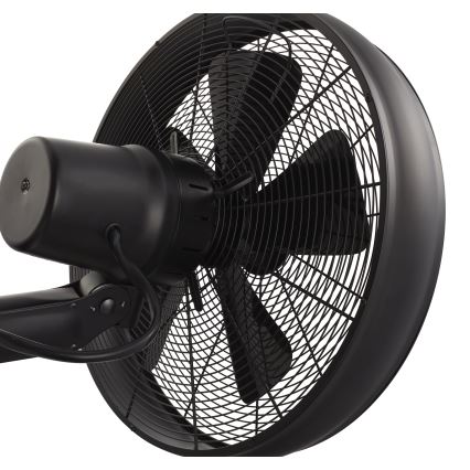 Lucci air 213124 - Zidni ventilator BREEZE 55W/230V crna + daljinski upravljač