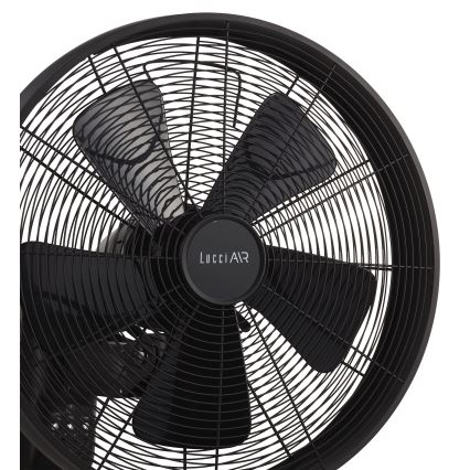 Lucci air 213124 - Zidni ventilator BREEZE 55W/230V crna + daljinski upravljač