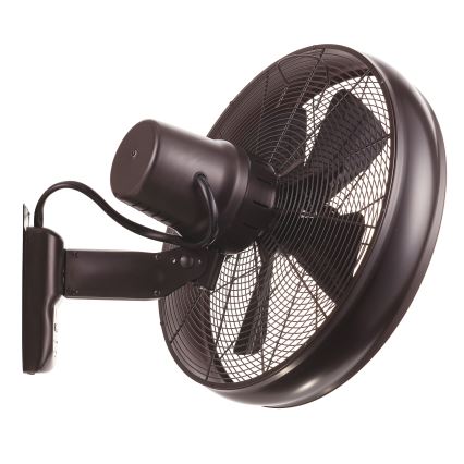 Lucci air 213125 - Zidni ventilator BREEZE 55W/230V crna/smeđa + daljinski upravljač