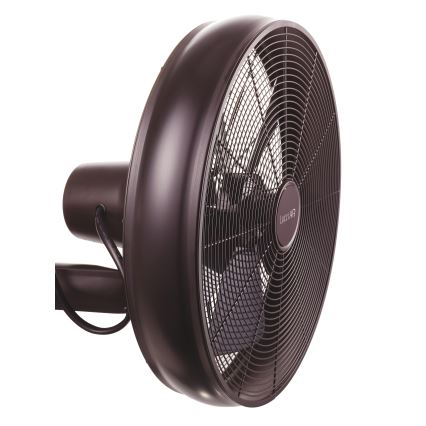 Lucci air 213125 - Zidni ventilator BREEZE 55W/230V crna/smeđa + daljinski upravljač