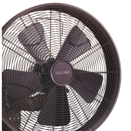 Lucci air 213125 - Zidni ventilator BREEZE 55W/230V crna/smeđa + daljinski upravljač