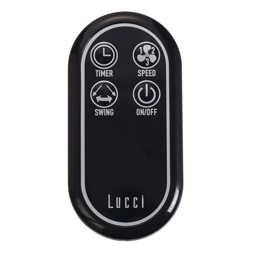 Lucci air 213125 - Zidni ventilator BREEZE 55W/230V crna/smeđa + daljinski upravljač
