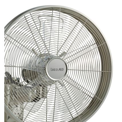 Lucci air 213126 - Zidni ventilator BREEZE 55W/230V mat krom + daljinski upravljač