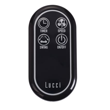 Lucci air 213126 - Zidni ventilator BREEZE 55W/230V mat krom + daljinski upravljač