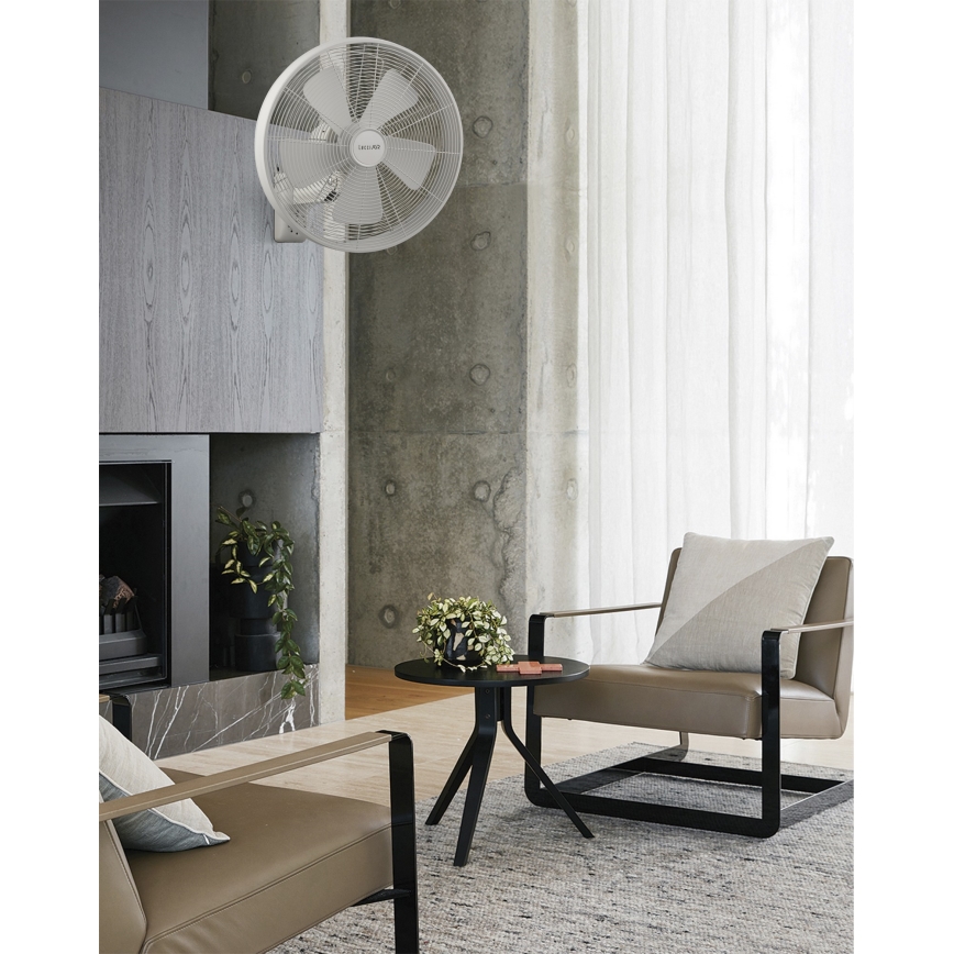 Lucci Air 213128EU - Zidni ventilator BREEZE 55W/230V bijeli, prom. 46 cm + daljinsko upravljanje