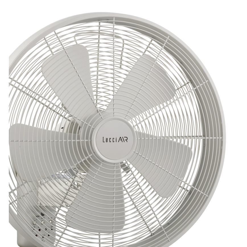 Lucci Air 213128EU - Zidni ventilator BREEZE 55W/230V bijeli, prom. 46 cm + daljinsko upravljanje